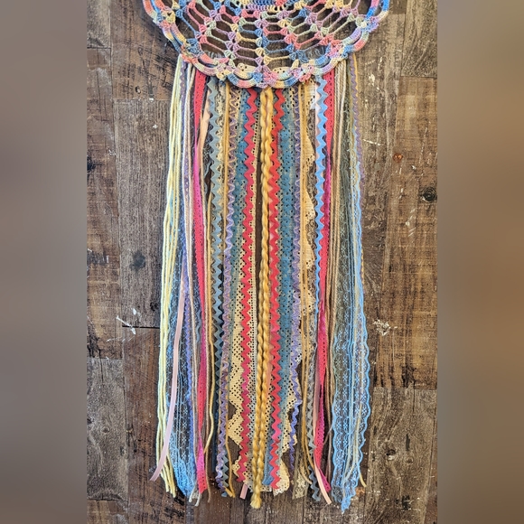New Handcrafted Multi Colored Shabby Chic Dreamcatcher - Picture 5 of 6